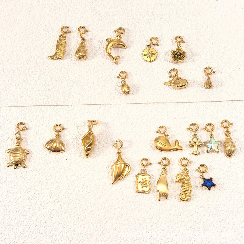 Gold Color-Preserving Aquarium Vacuum Electroplating Women'S Fashion Diy Fish Popular Stainless Steel Pendant Necklace 18K Furnace - Image 2